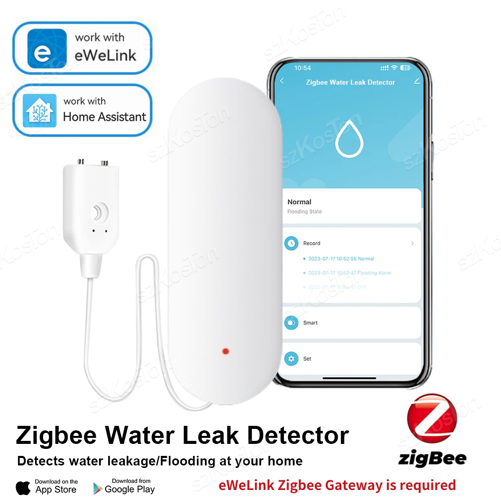 Water Alarm Sensor - ZigBee 3.0 Water Leakage Sensor Flood