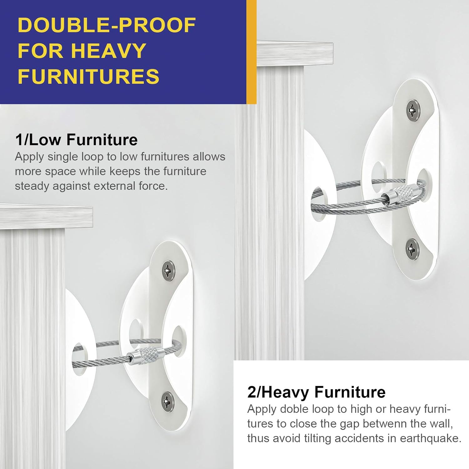 6 Set Furniture Wall Anchors A - Earthquake Anchor Strap review and price