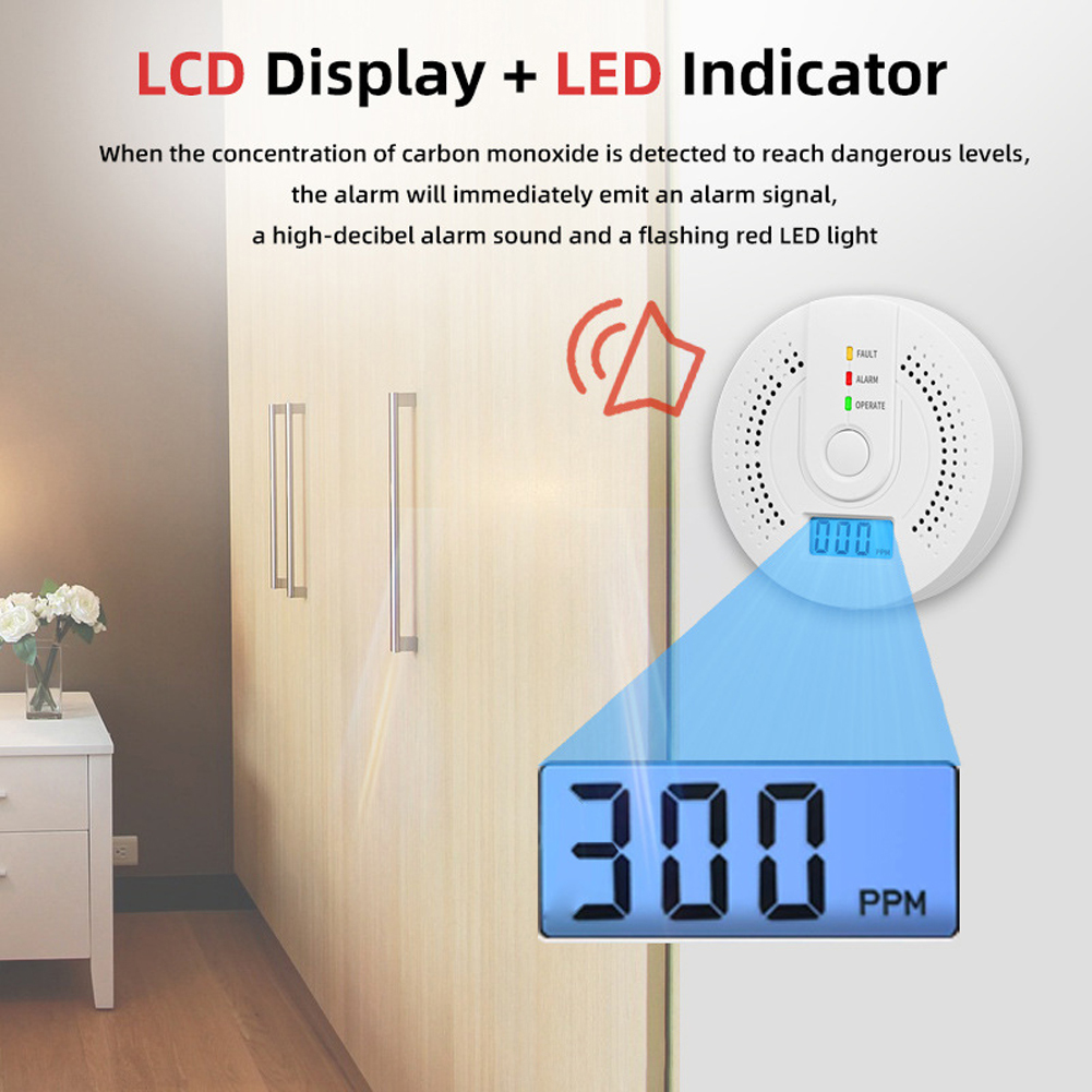 5-1PCS Digital Carbon Monoxide - Smoke Detector Interconnected review and price