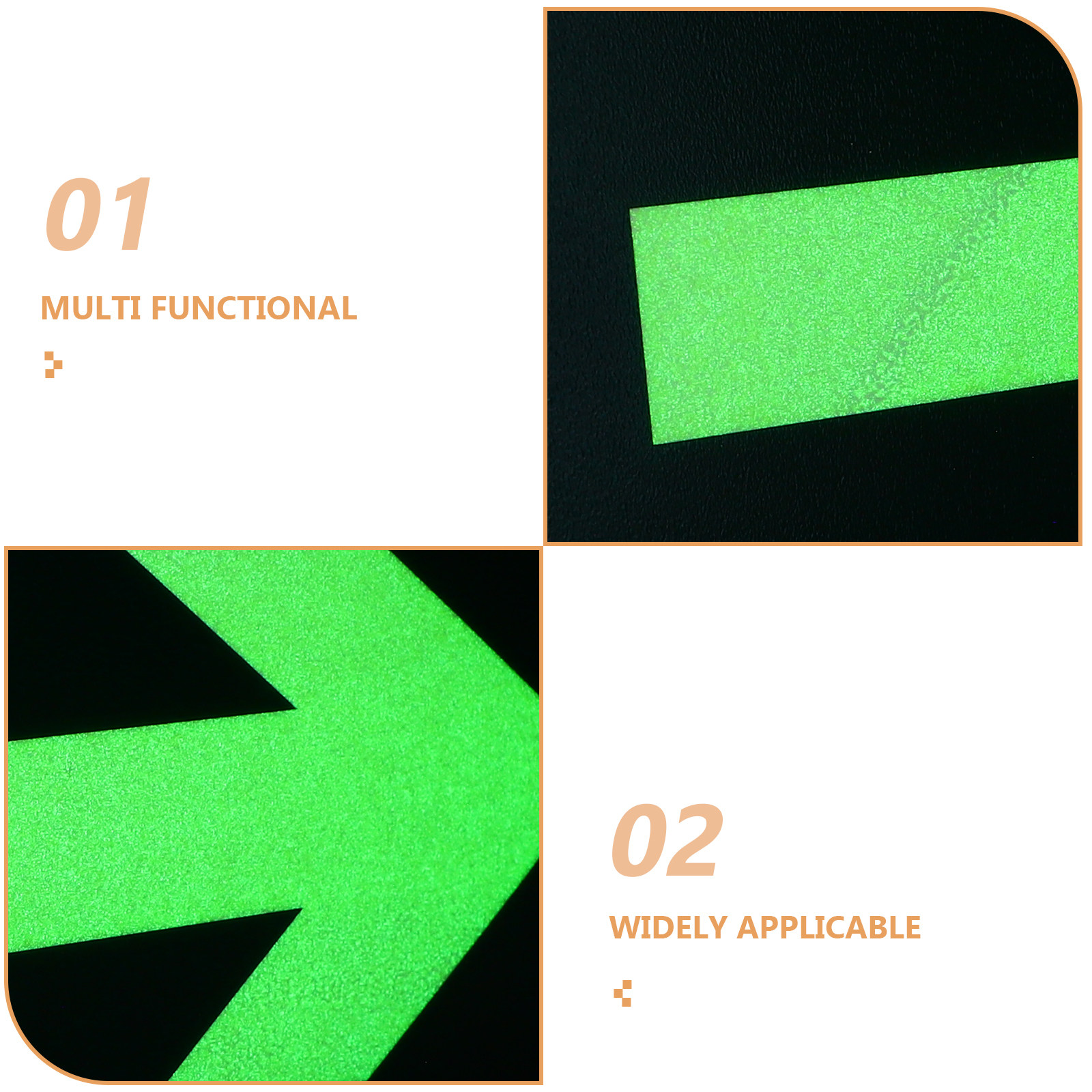 8Pcs Glow in Dark Waterproof S - Emergency Exit Sign review and price