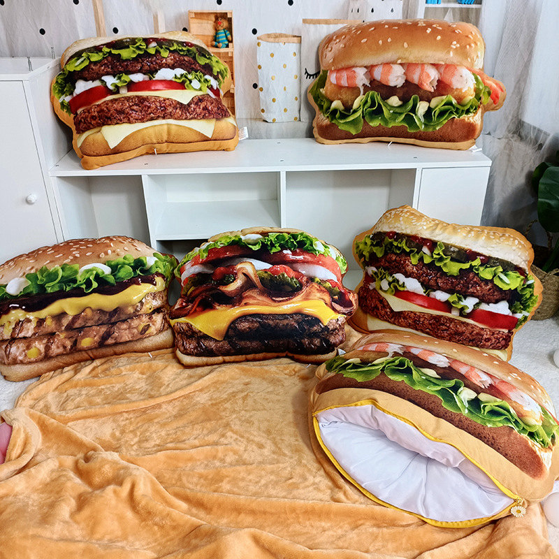 Lifelike Plush Hamburger Pillo - Fire Blanket Kitchen review and price