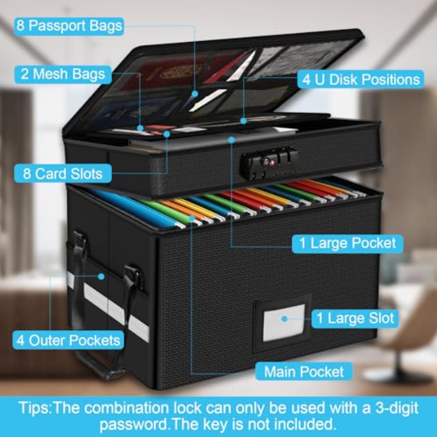 Fireproof Document Box with Lo - Fire Safe Document review and price