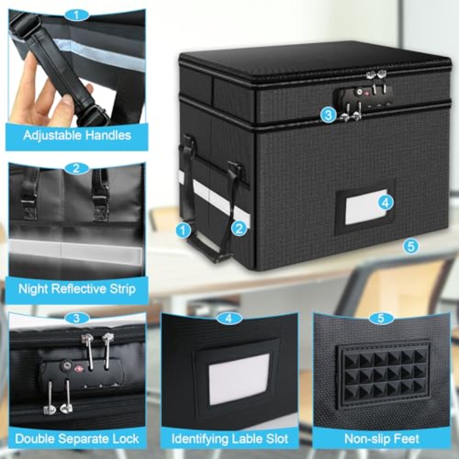 Fireproof Document Box with Lo - Fire Safe Document review and price
