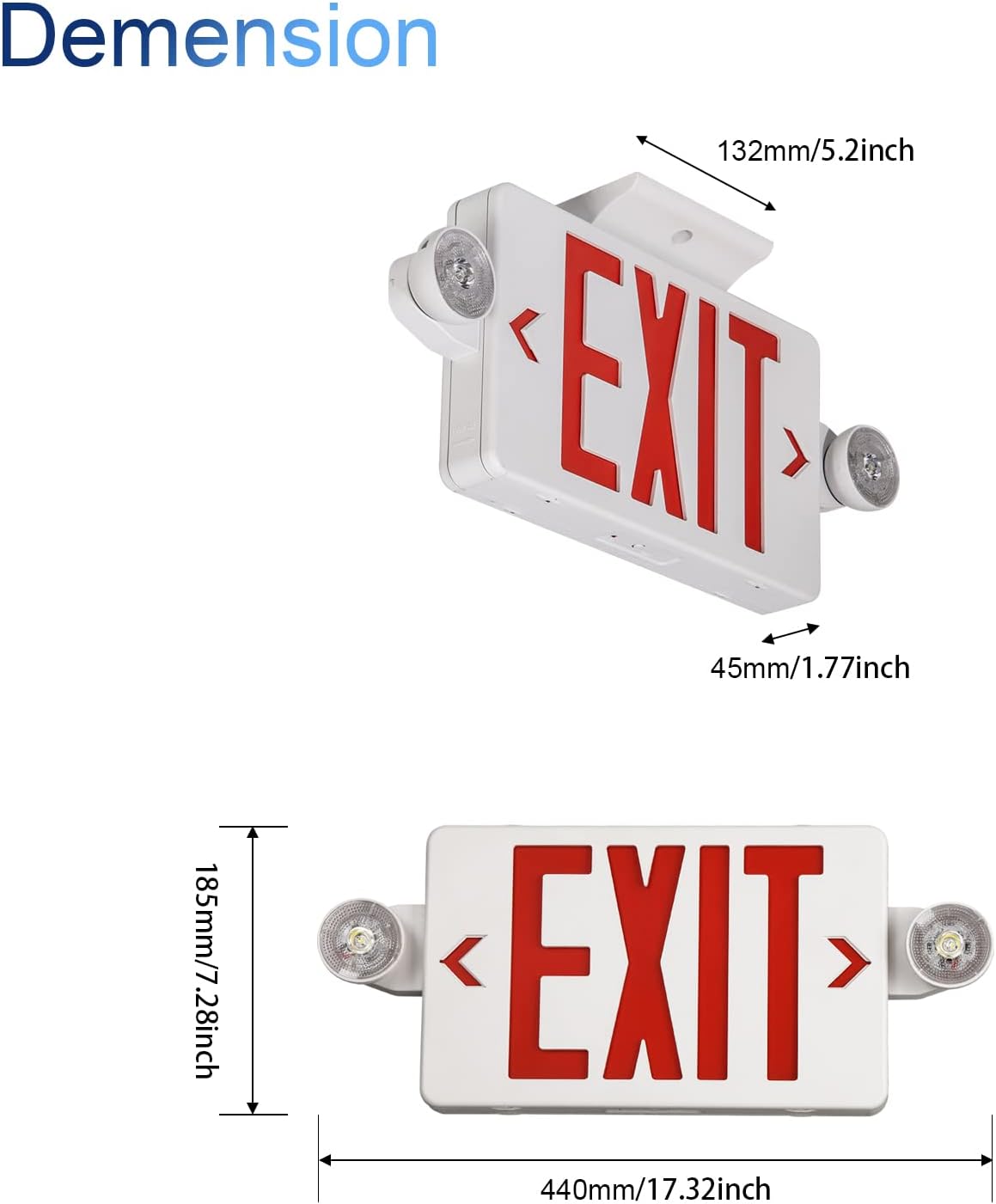 Red Exit Sign with Emergency L - Emergency Exit Sign review and price