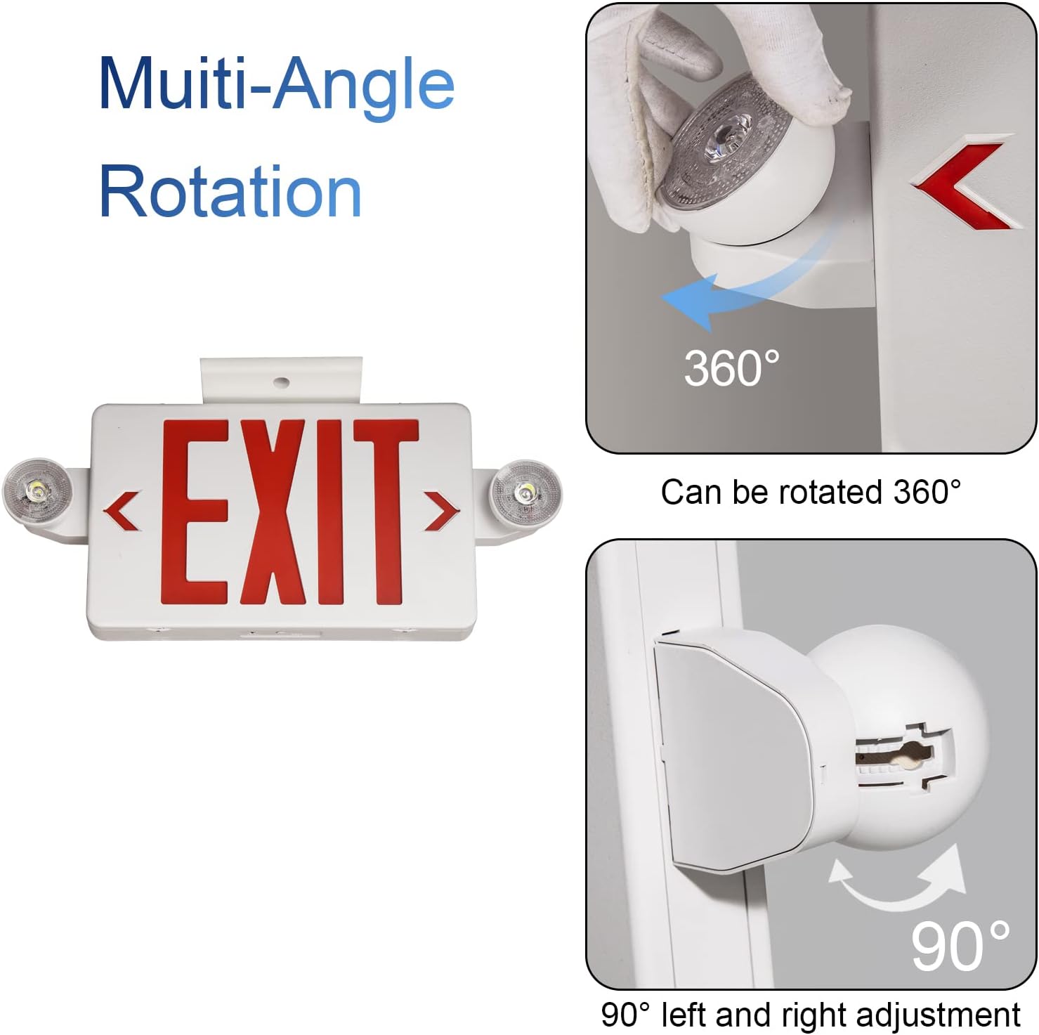 Red Exit Sign with Emergency L - Emergency Exit Sign review and price