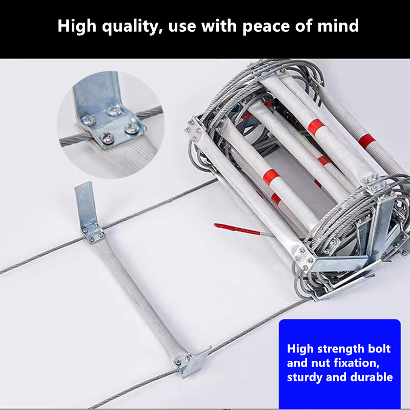 5M Soft Rope Ladder With Wire  - Fire Escape Ladder review and price