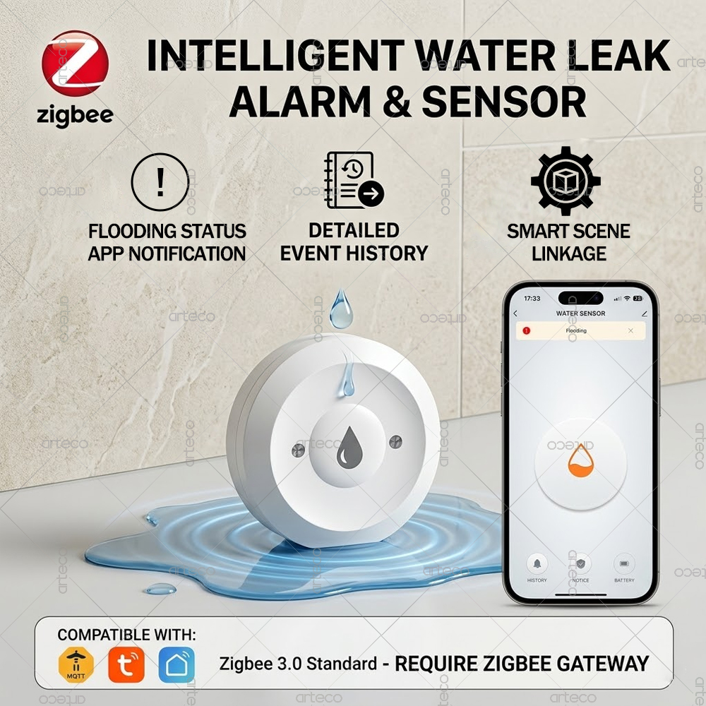 Zigbee Water Leak Sensor Smart - Water Alarm Sensor review and price