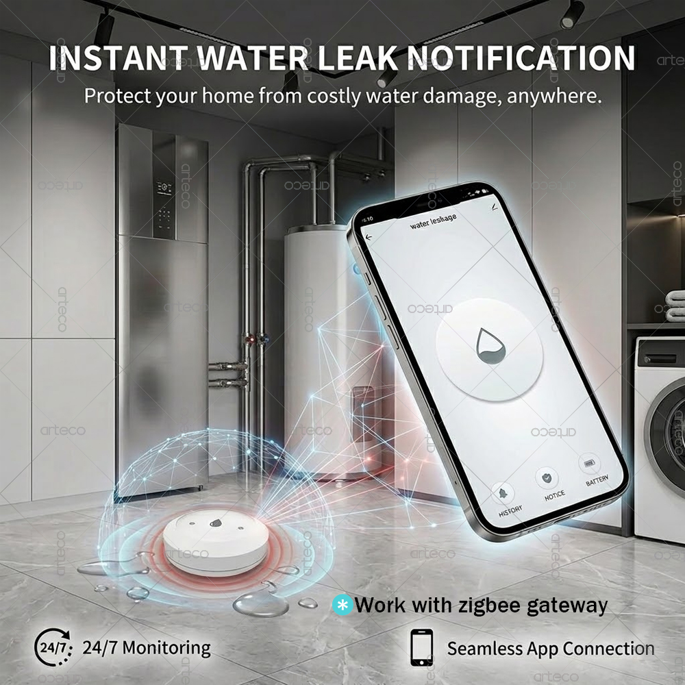 Zigbee Water Leak Sensor Smart - Water Alarm Sensor review and price