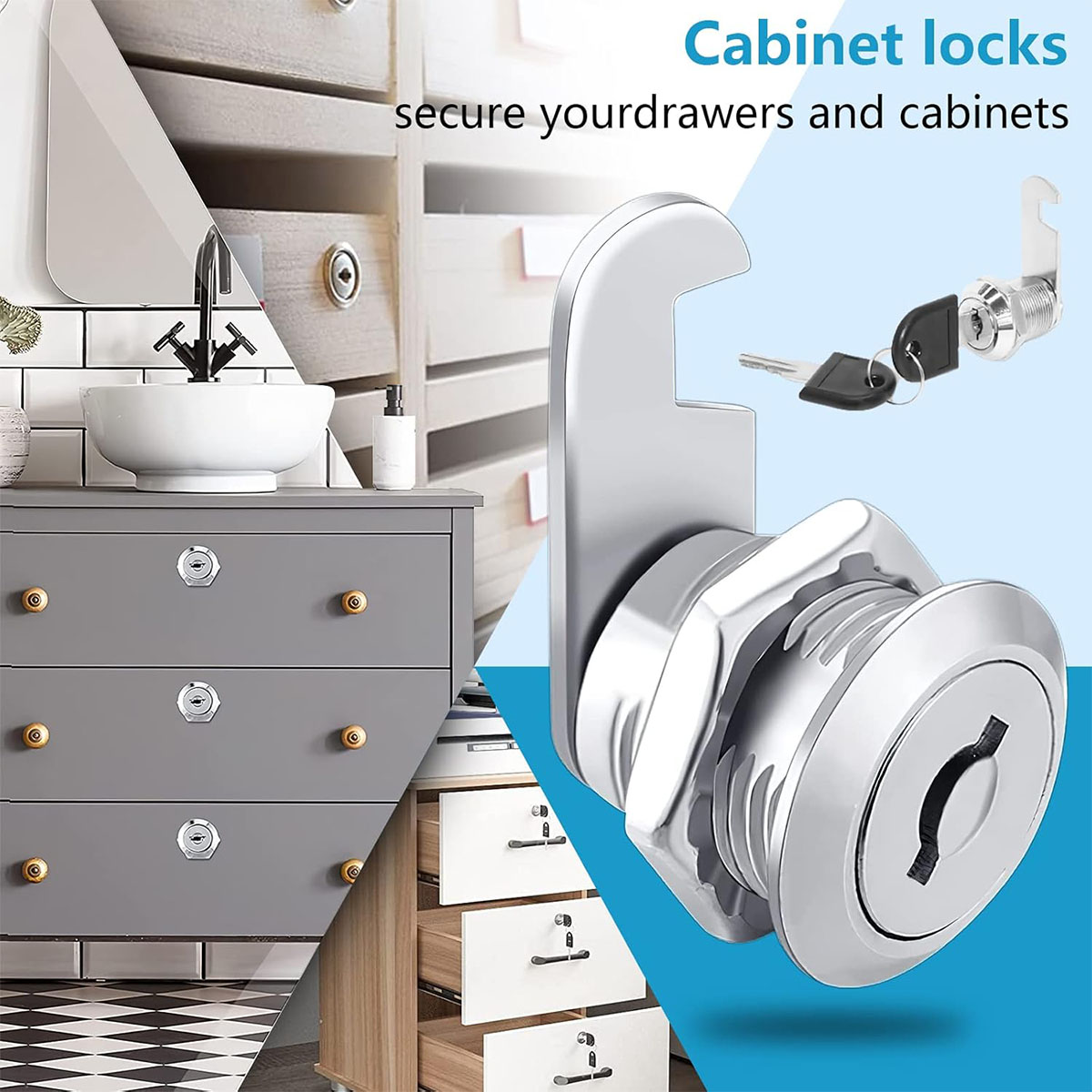 Single Unlock Set,1 Pack Keyed - Medicine Cabinet Lock review and price