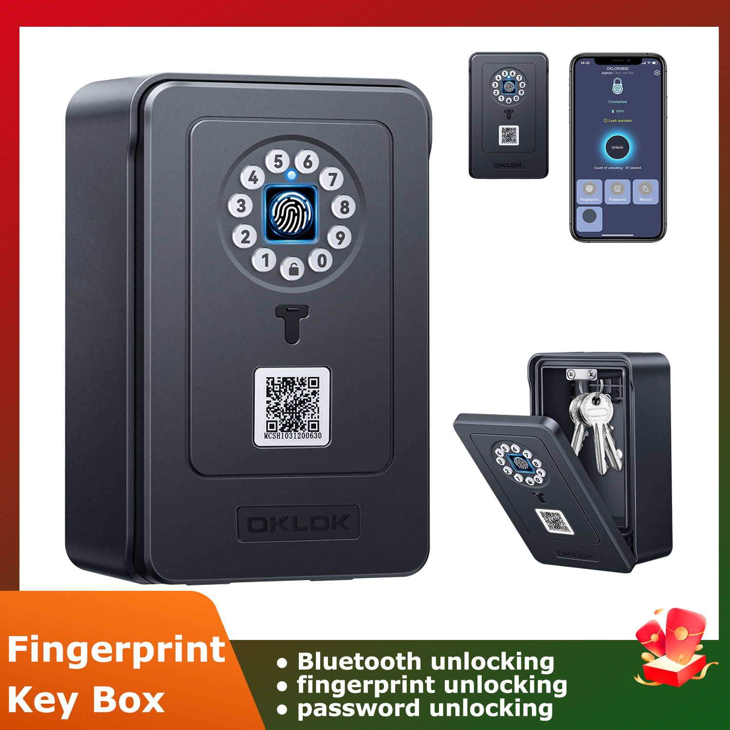Wireless Smart lock Box Blueto - Lockbox Key Secure review and price