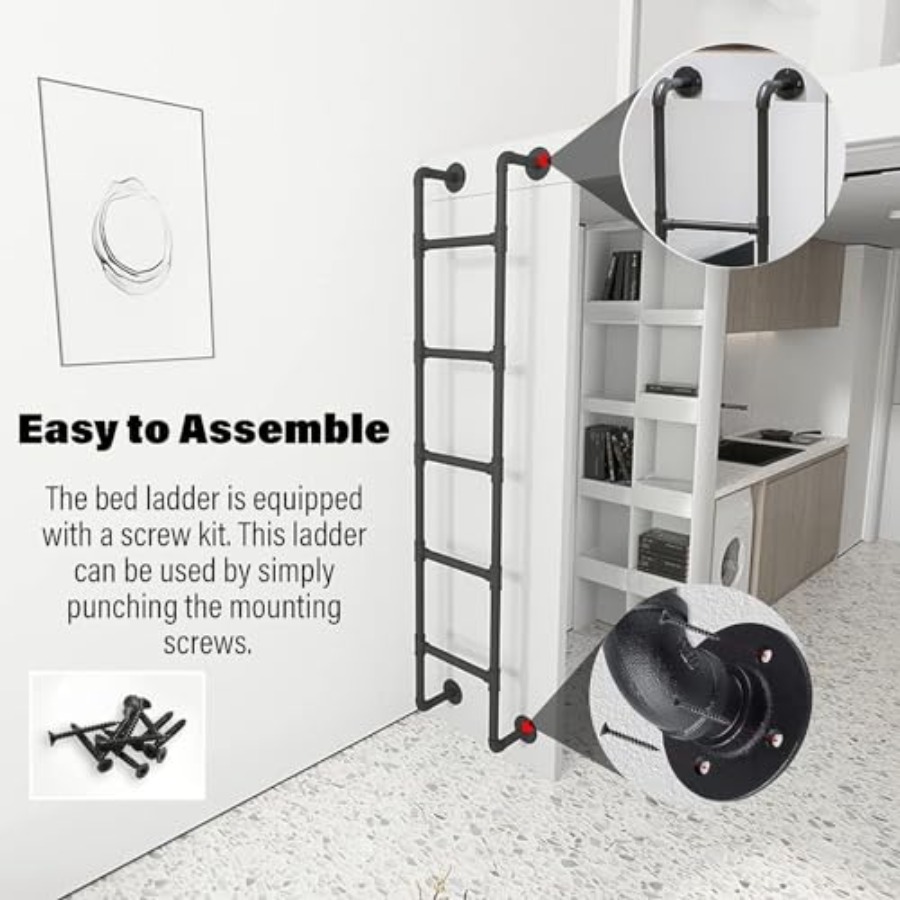 Wall Mounted Metal Step Ladder - Fire Escape Ladder review and price