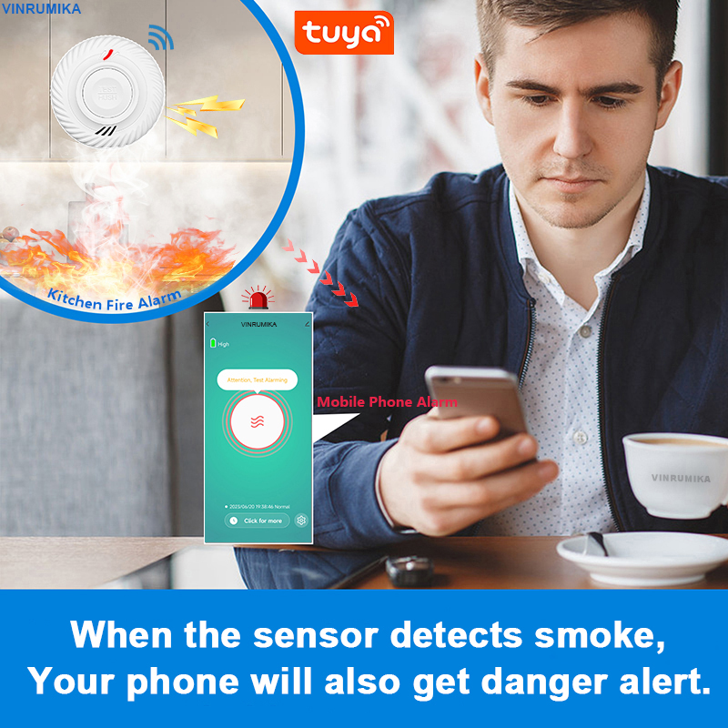 WiFi Tuya Smart Smoke Detector - Smoke Detector Interconnected review and price