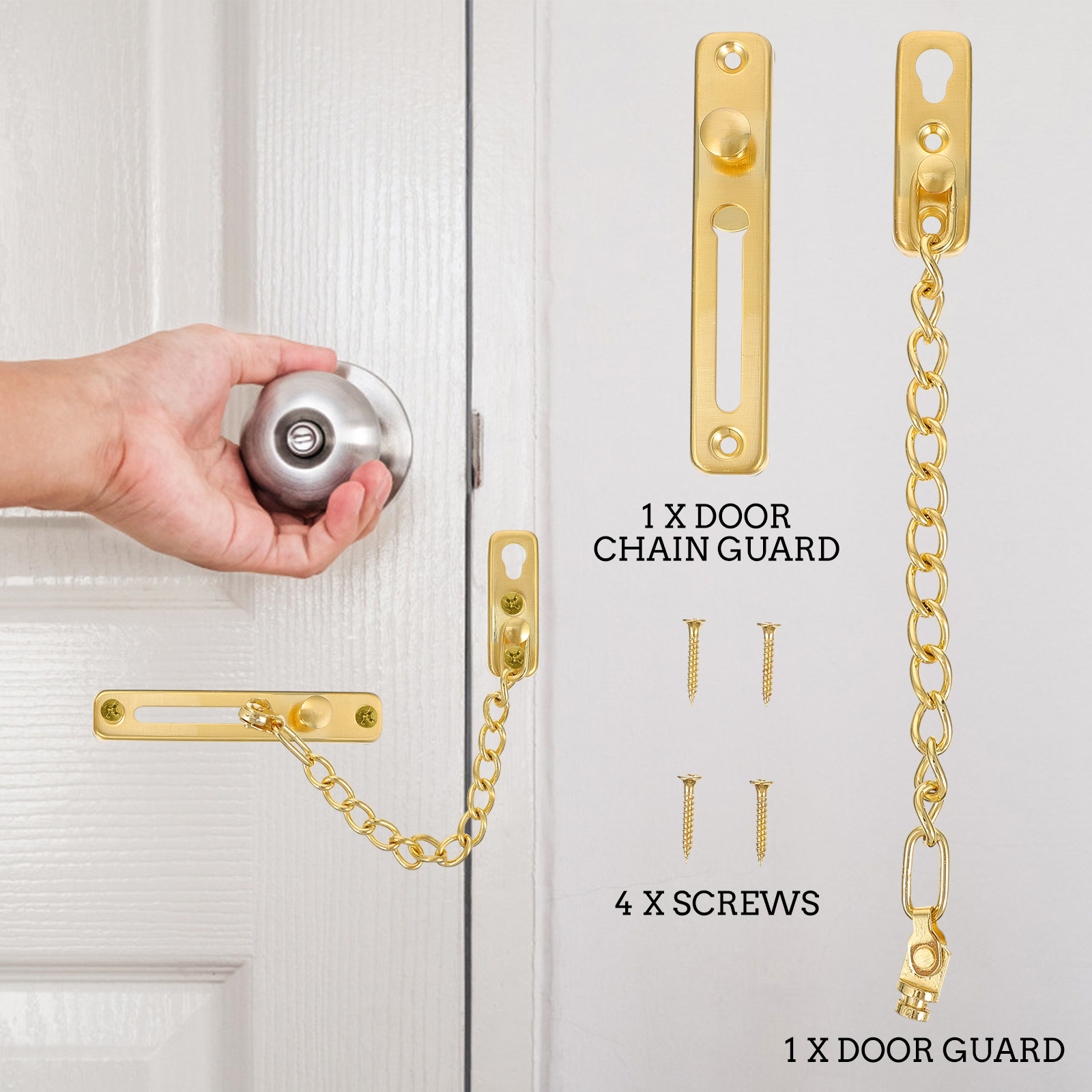 1Set Elegant Stainless Steel D - Security Chain Door review and price