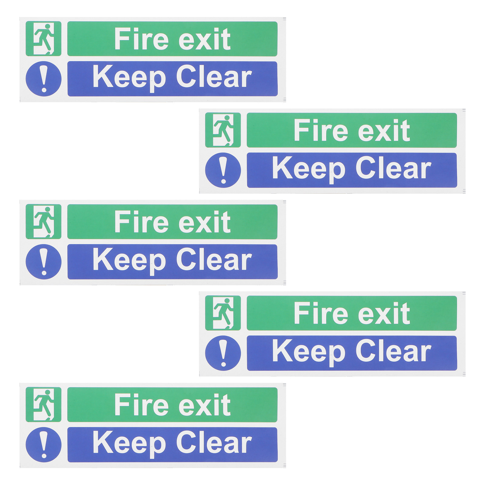 5Pcs Keep Exit Clear Sticker H - Emergency Exit Sign review and price