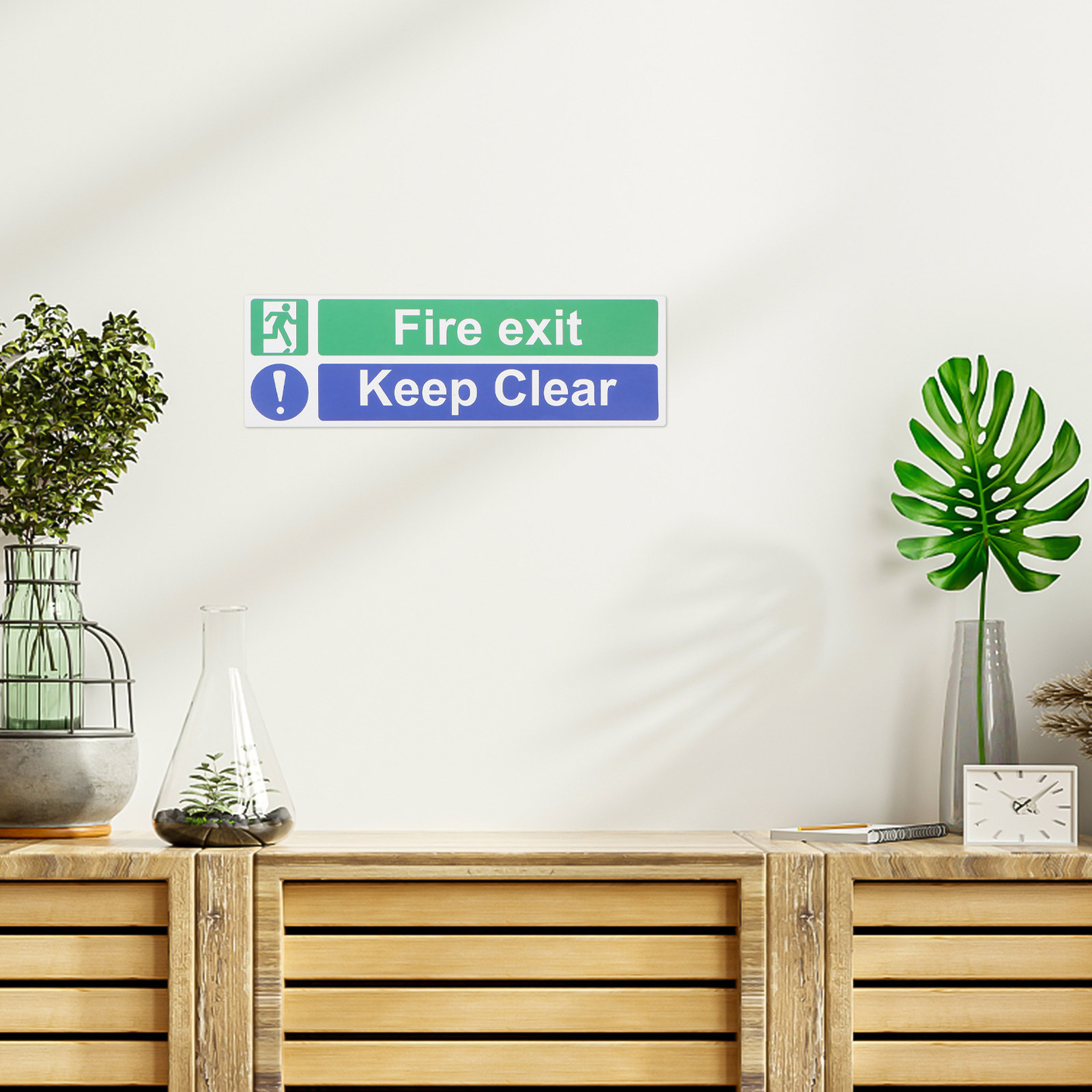 5Pcs Keep Exit Clear Sticker H - Emergency Exit Sign review and price