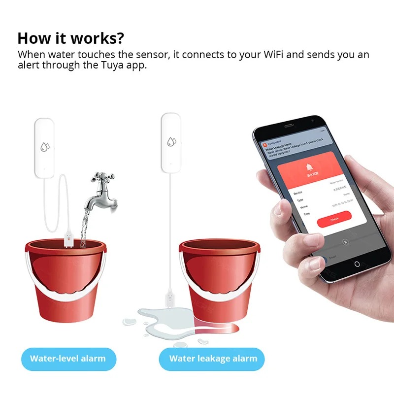 Smart Home Zigbee Water Leak D - Water Alarm Sensor review and price