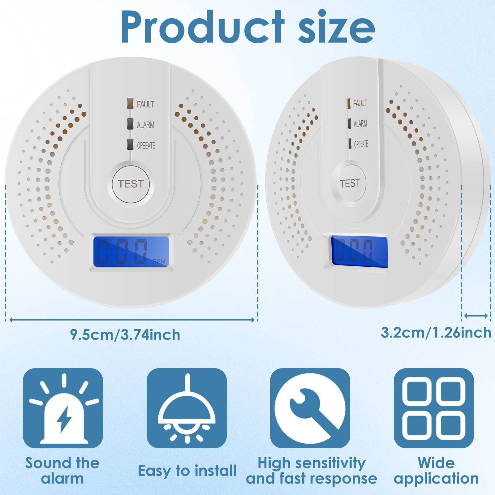 Independent CO Alarm Sensor Ca - Smoke Detector Interconnected review and price
